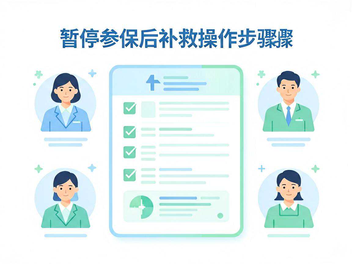 暂停参保后补救操作步骤清单图