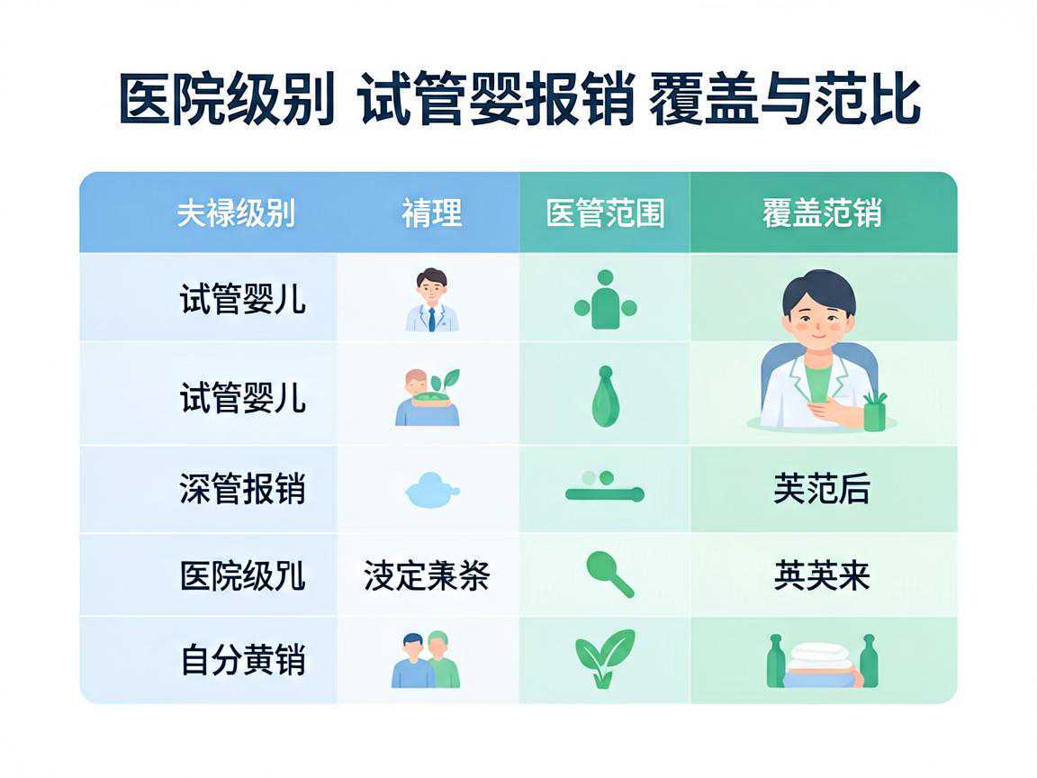 医院级别与试管婴儿报销覆盖范围对比表