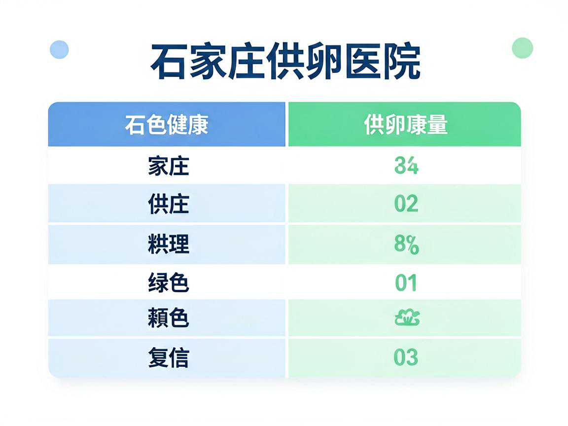 石家庄供卵医院对比表