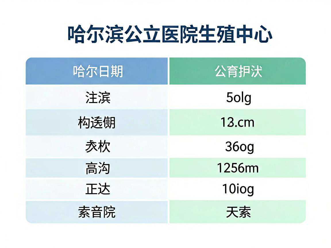 哈尔滨公立医院生殖中心对比表