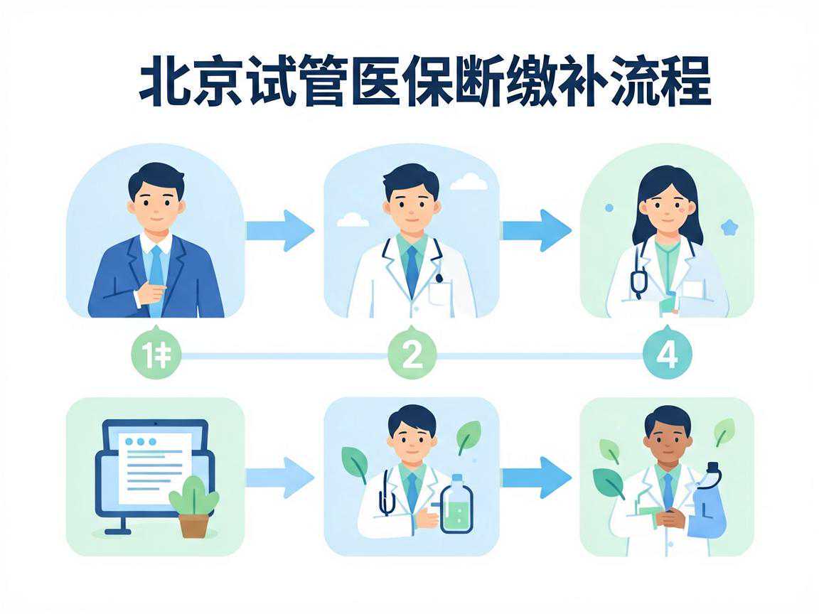 北京试管医保断缴补缴流程示意图