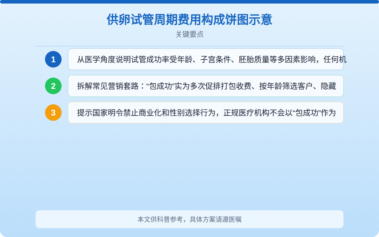 供卵试管周期费用构成饼图示意
