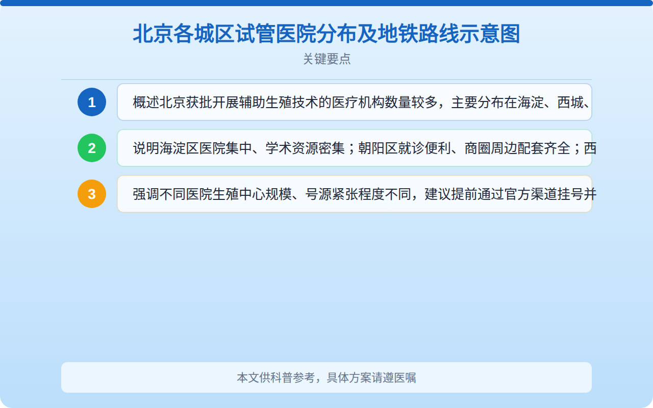 北京各城区试管医院分布及地铁路线示意图