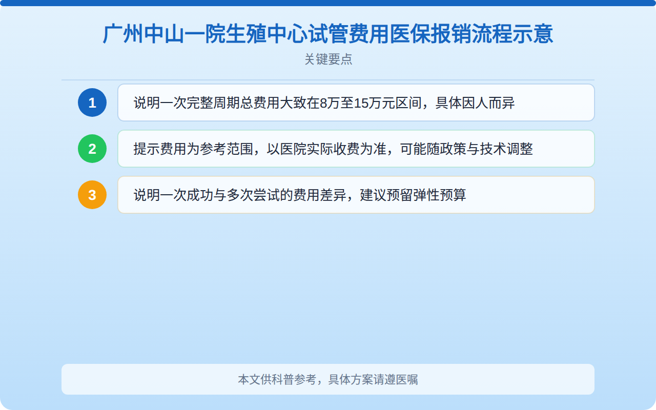 广州中山一院生殖中心试管费用医保报销流程示意