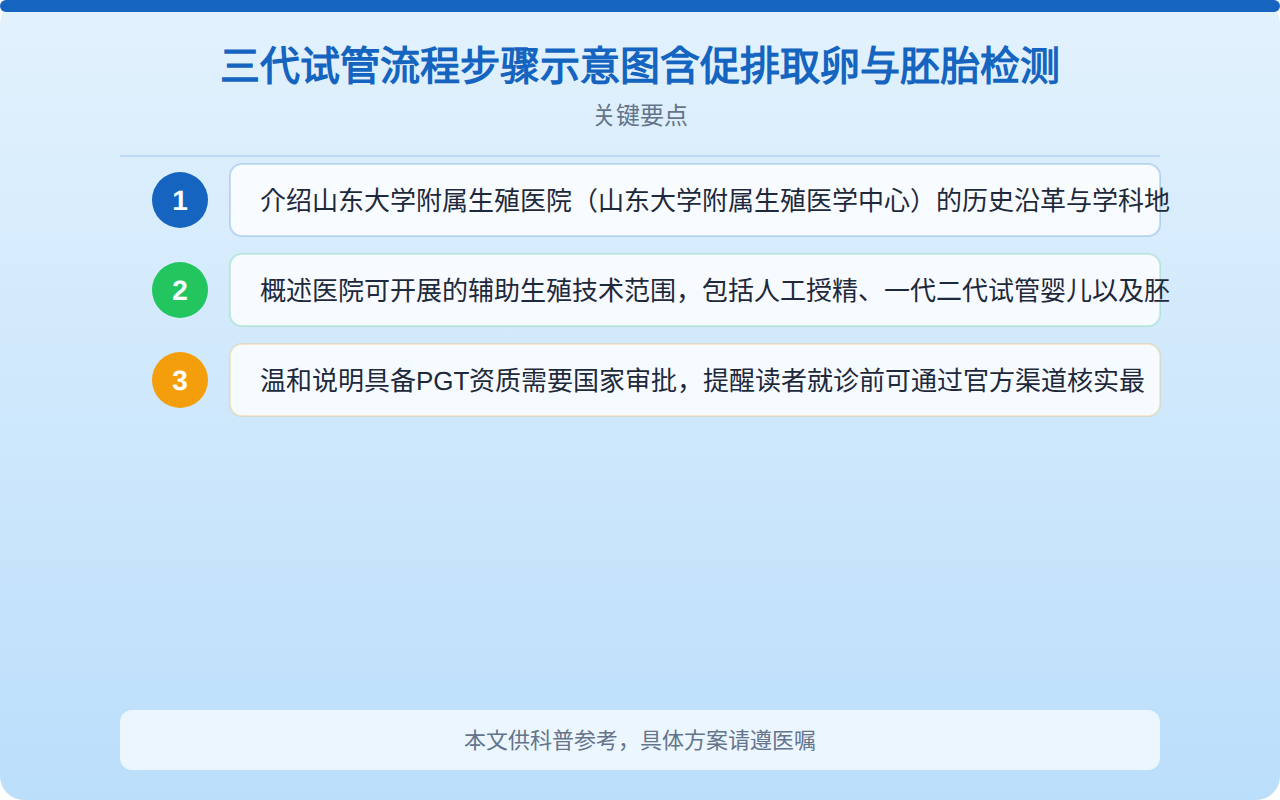 三代试管流程步骤示意图含促排取卵与胚胎检测