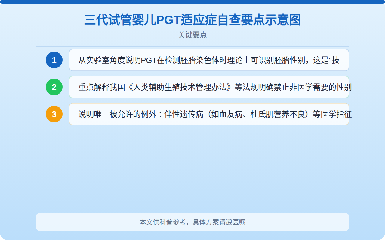 三代试管婴儿PGT适应症自查要点示意图