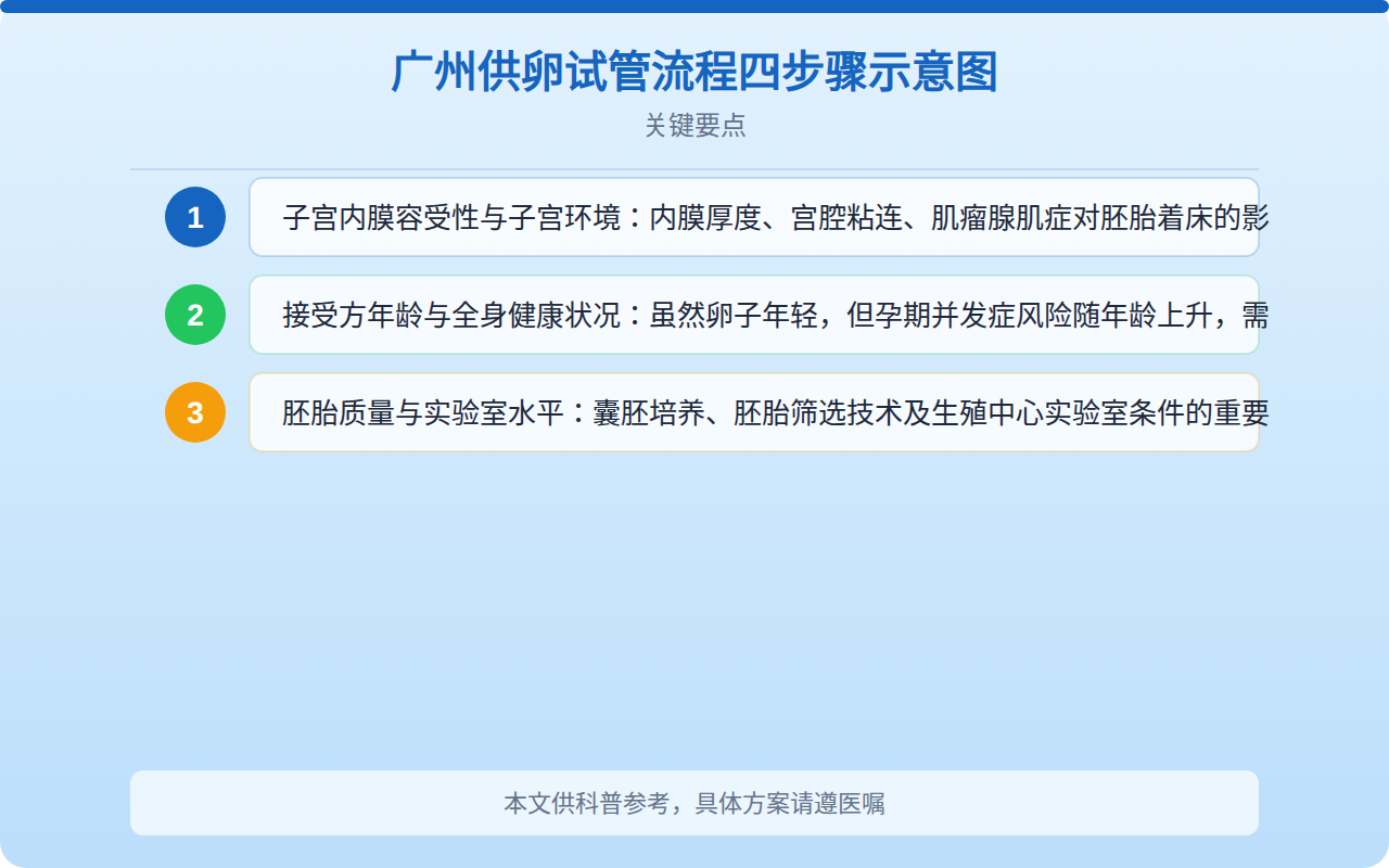 广州供卵试管流程四步骤示意图
